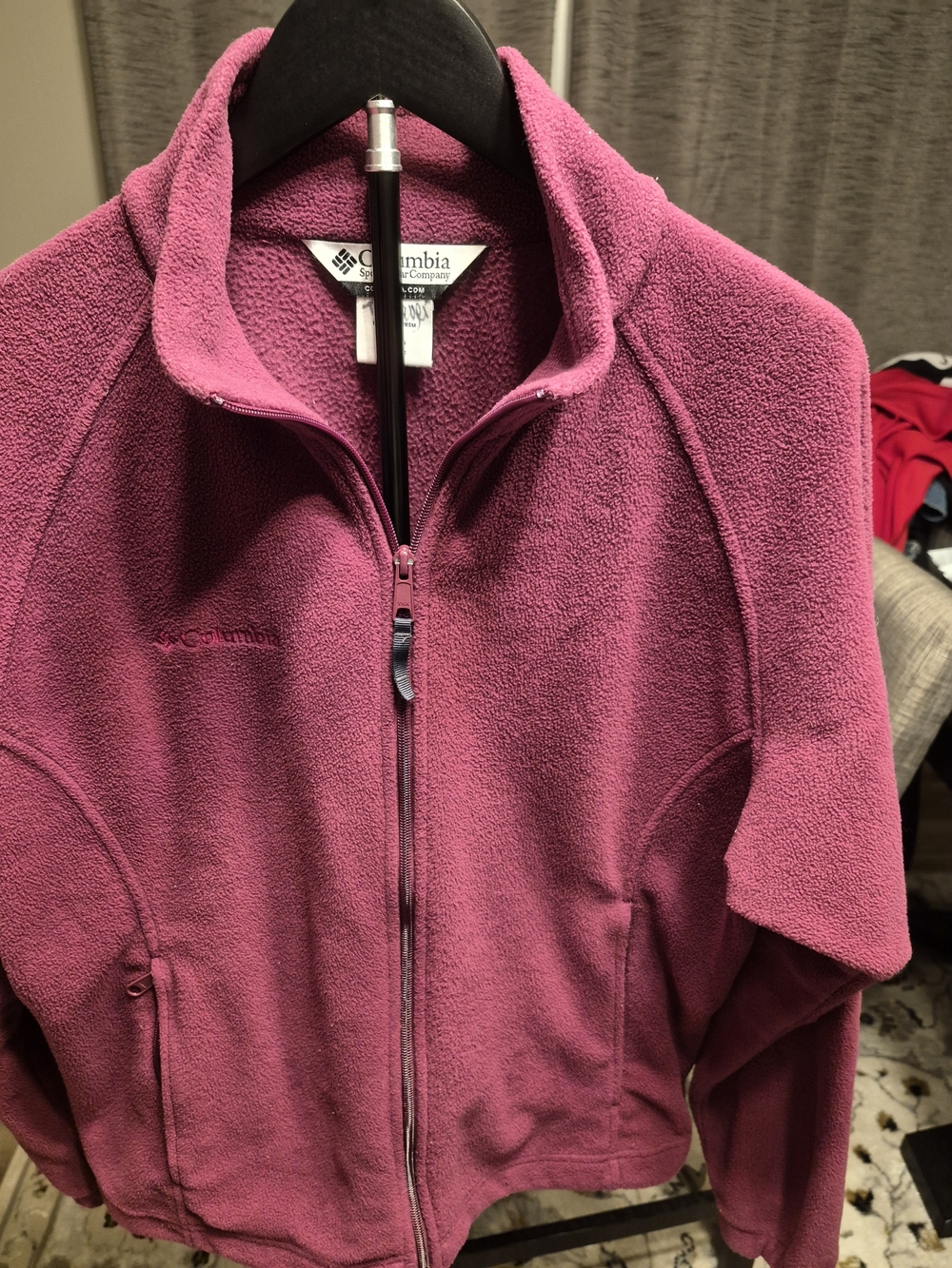 Columbia Raspberry Pink Full-Zip Fleece Jacket